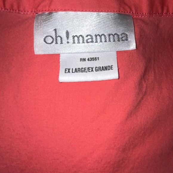 Pink Maternity Top With Back Tie, V-Neck And Buttons. - Picture 3 of 3